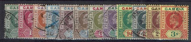 Image of Gambia SG 45/56 FU British Commonwealth Stamp